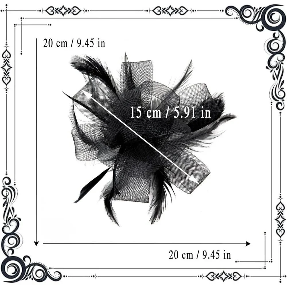 Women's Fascinator Hat Vintage 20s Style Headpiece for Wedding Derby Party